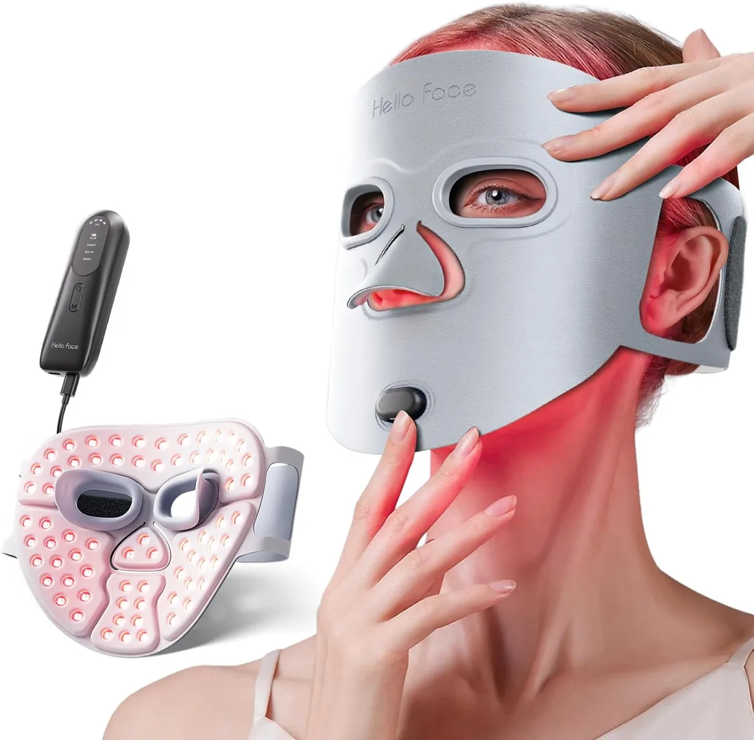 Máscara de Luz Roja Facial, 280 LEDs con Tecnología Triple-Chip, 4 Modos de Terapia, Control Remoto, Protección Ocular, Dispositivo Aprobado por la FDA para el Cuidado de la Piel en el Hogar foto 3