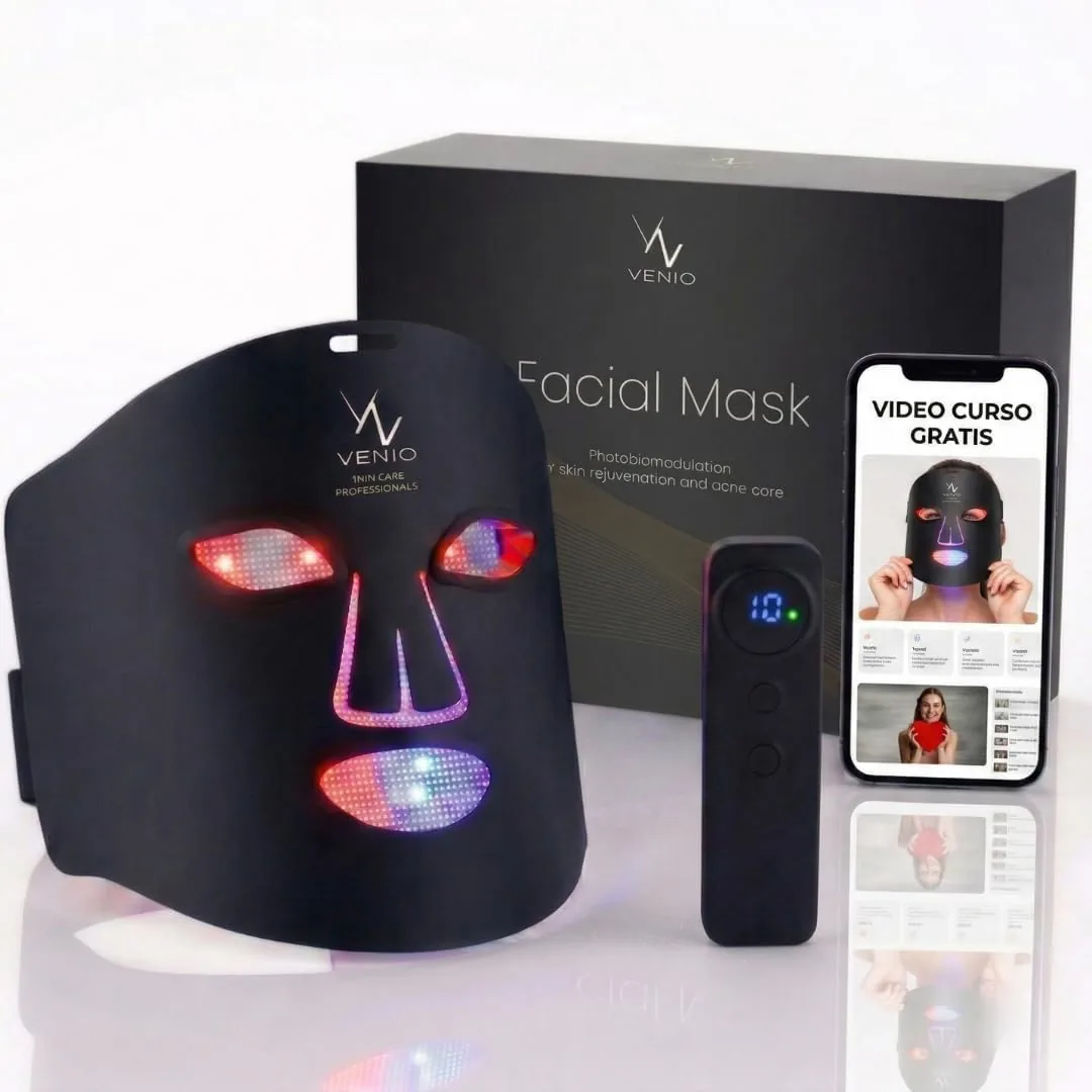 Máscara LED Facial Profesional – Dispositivo de Luz Roja e Infrarroja para Rutina de Cuidado Estético – 4 Colores LED para Uso Cosmético y Bienestar – Mascarilla de cuidado Facial en Casa foto 2
