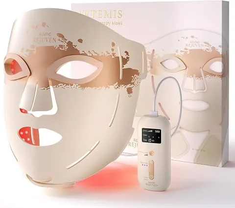 Máscara facial LED RENPHO con 324 LED, 630nm & 850nm, Regalo Mujer | Luz roja, azul e infrarroja, dis foto 3