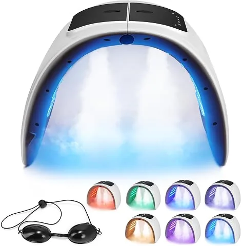 Mascara LED Facial, Plegable Mascarilla LED Con Función de Pulverización | Maska Led Belleza Máquina 7 Colores para Mujere foto 2
