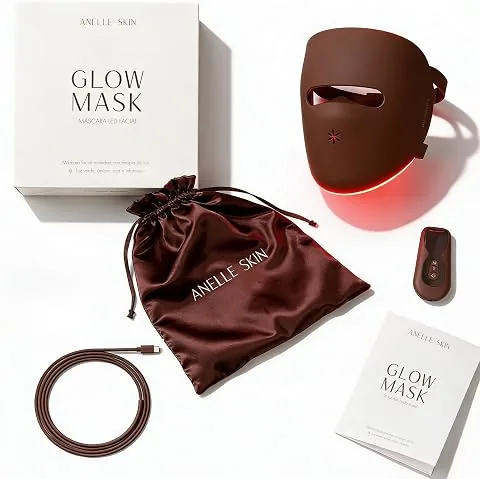 Mascara Led Facial Profesional con NIR y 4 Modos LED fototerápia - Mascarilla Led Portátil con 326 LED NIR, Rojo, Verde y Ámbar - Red Light Therapy Mask - Incluye Bolsa y Cargador