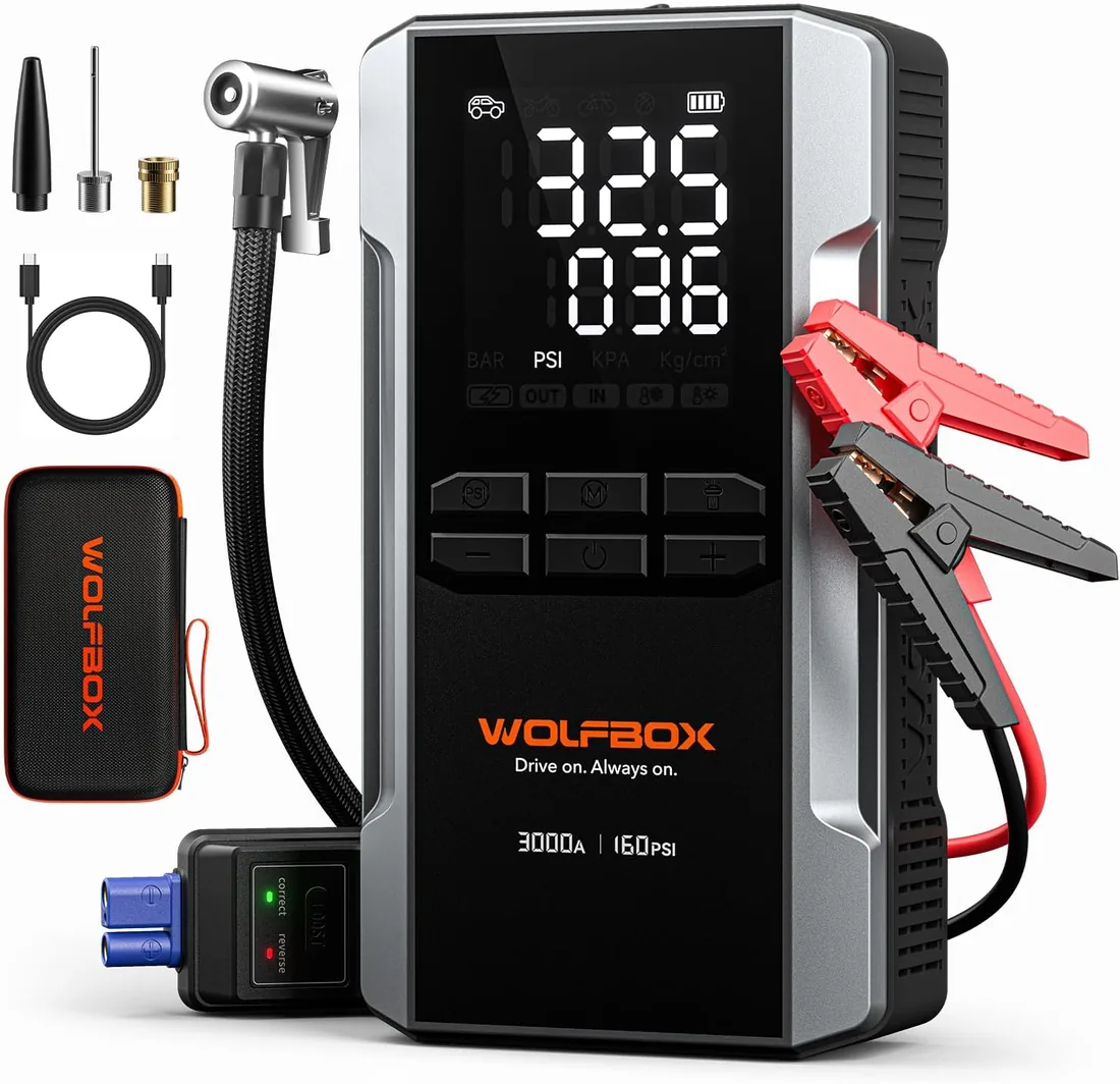 WOLFBOX 3000A con carga de 65 W