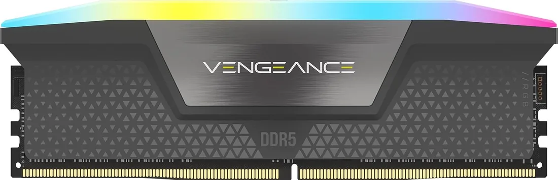 CORSAIR Vengeance RGB DDR5 16GB (1 x 16GB) hasta 6000MHz AMD Intel RAM | Memoria Gaming de Sobremesa, Compatible con AMD EXPO e Intel XMP 3.0, CL36, Gris, CMH16GX5M1E6000Z36 foto 3