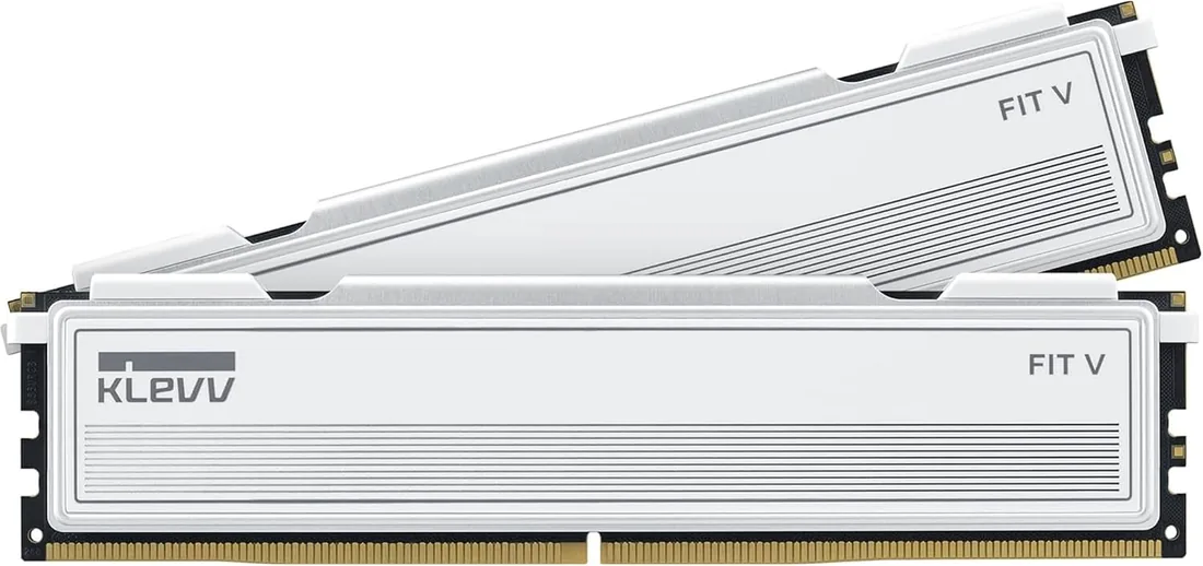 KLEVV FIT V 32GB (2x16GB) DDR5 Gaming RAM 6000MH/z PC5-48000 Sin búfer No ECC 1,35V CL28 Kit de módulos de Memoria — ¡Juega más rápido con un CL28 Ultra bajo!