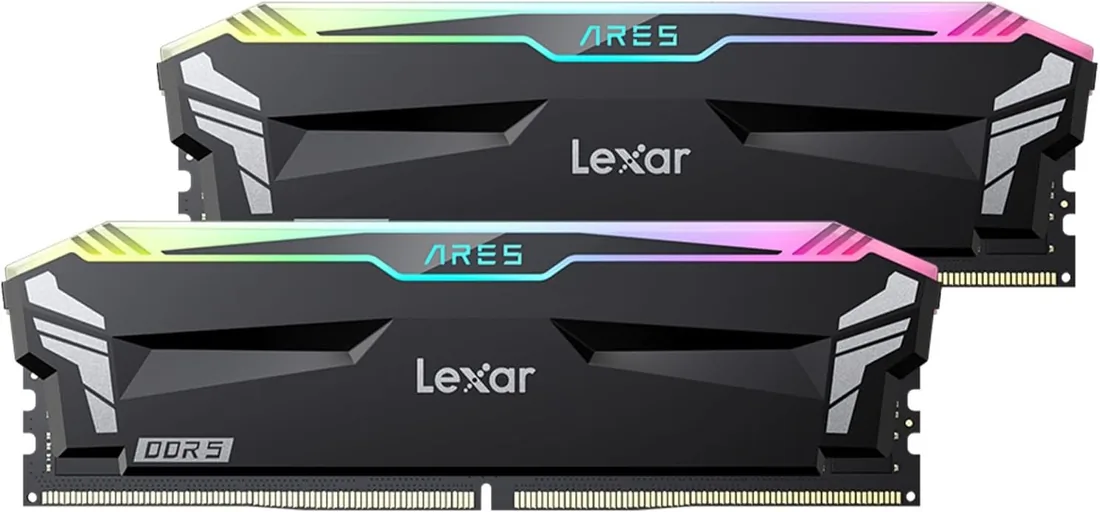 Lexar RGB DDR5 RAM 32GB Kit (2x16GB) 6800MHz CL34, 288-Pin UDIMM PC Gaming Computer Memory, Desktop DRAM for XMP 3.0, AMD EXPO, CL34-45-45-108, 1.4V