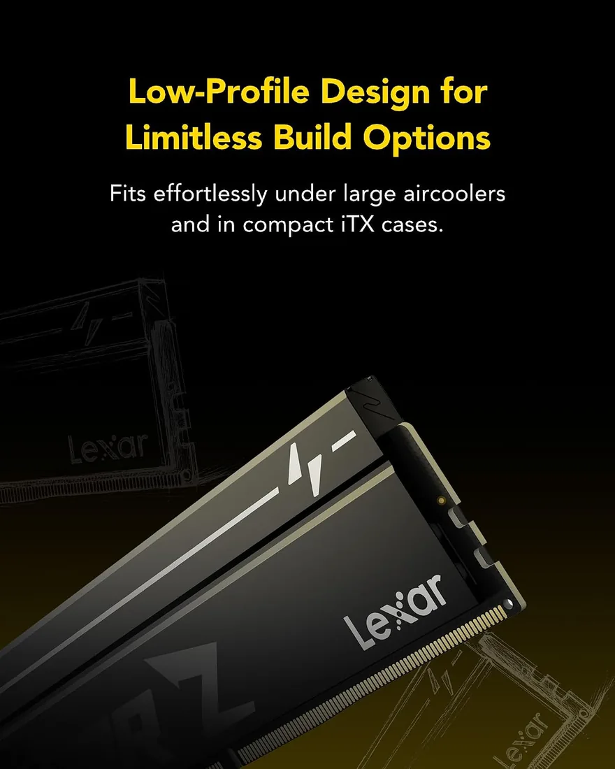 Lexar THOR Z Series OC DDR5 RAM 32GB Kit (2x16GB) 6000MHz CL40, DRAM 288-Pin UDIMM Memoria de escritorio