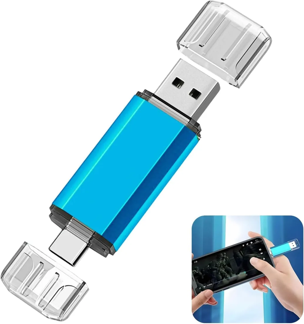 Memoria USB, Pendrive USB C, Memoria Externa, para Almacenar Fotos Y MúSica, para Teléfonos Móviles Y Computadoras foto 2