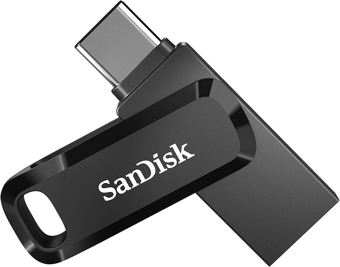 SANDISK Ultra Dual Drive Go, Memoria Flash 64 GB (con conectores USB Type-C y Type-A reversibles, para Android móviles, Tabletas, Macs y Ordenadores, hasta 300 MB/s) Negro