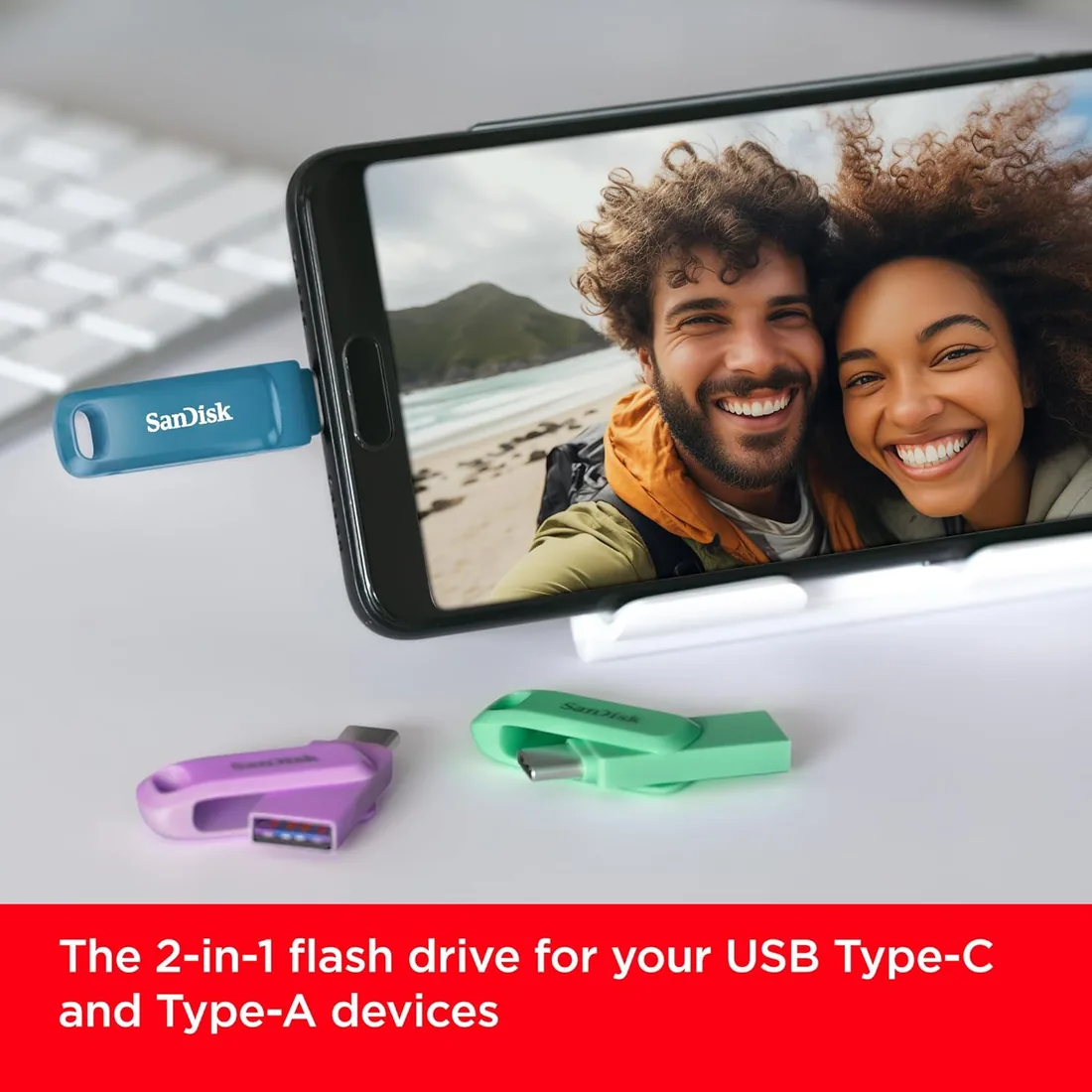 SanDisk Ultra Dual Drive Go USB Type-C Memoria Flash 128 GB (con conectores USB Type-C y Type-A reversibles, para Android móviles, Tabletas, Macs y Ordenadores, hasta 400 MB/s) Navagio Bay foto 2