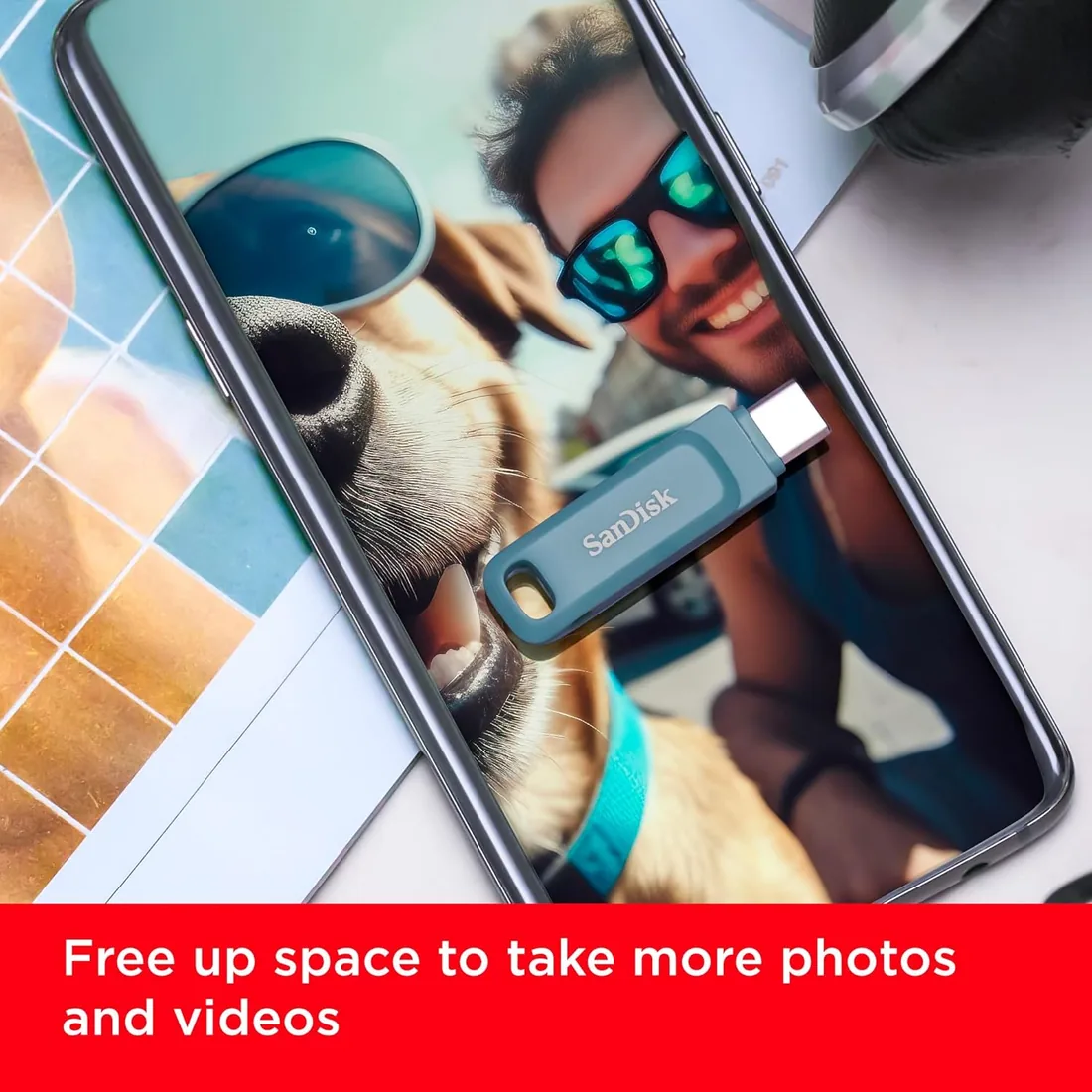 SanDisk Ultra Dual Drive Go USB Type-C Memoria Flash 128 GB (con conectores USB Type-C y Type-A reversibles, para Android móviles, Tabletas, Macs y Ordenadores, hasta 400 MB/s) Navagio Bay foto 3