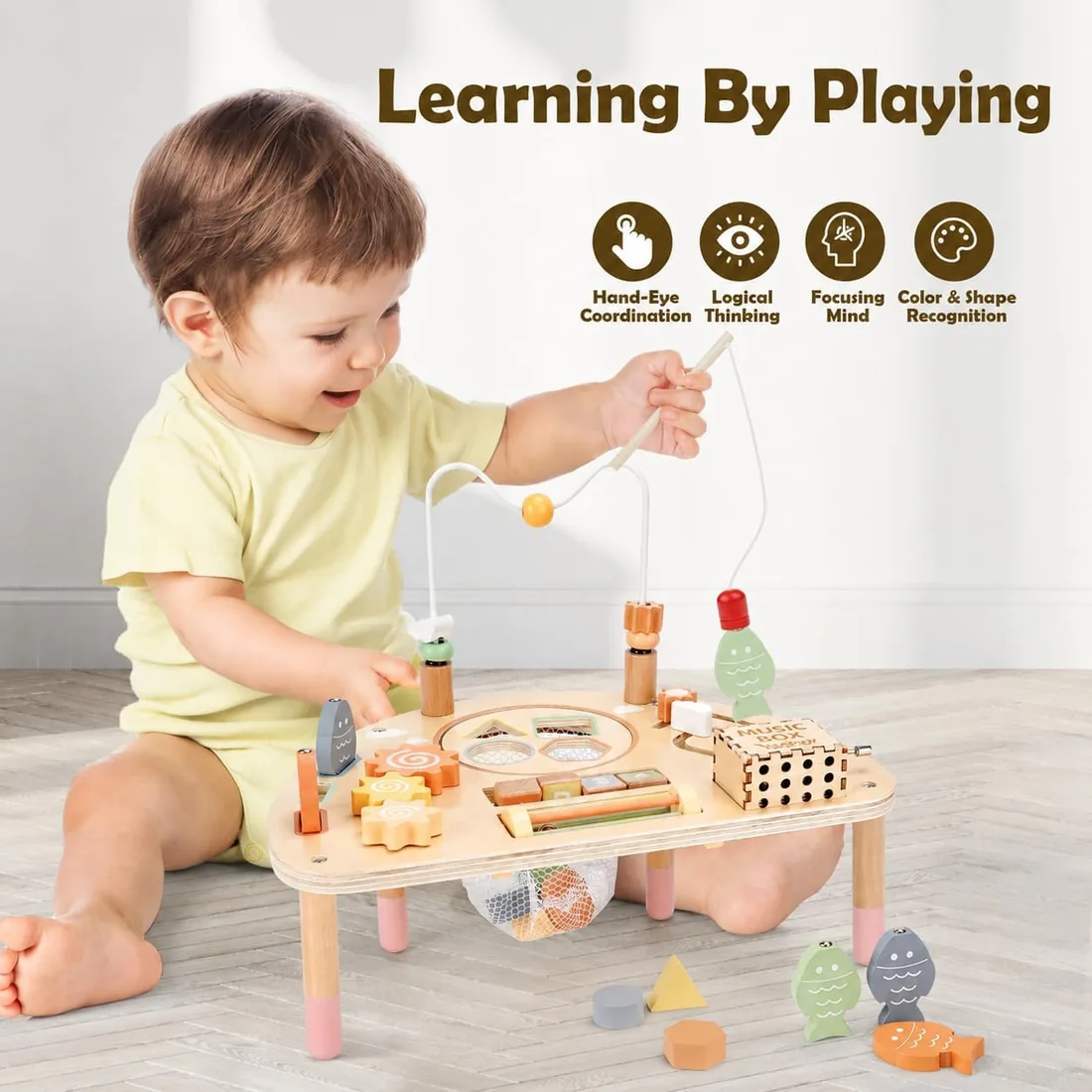 Vanplay Mesa Actividades Bebe Montessori 2 Año Mesa De Actividades Bebe 2 Año Juguetes Niños 2 3 4 5 Año foto 3