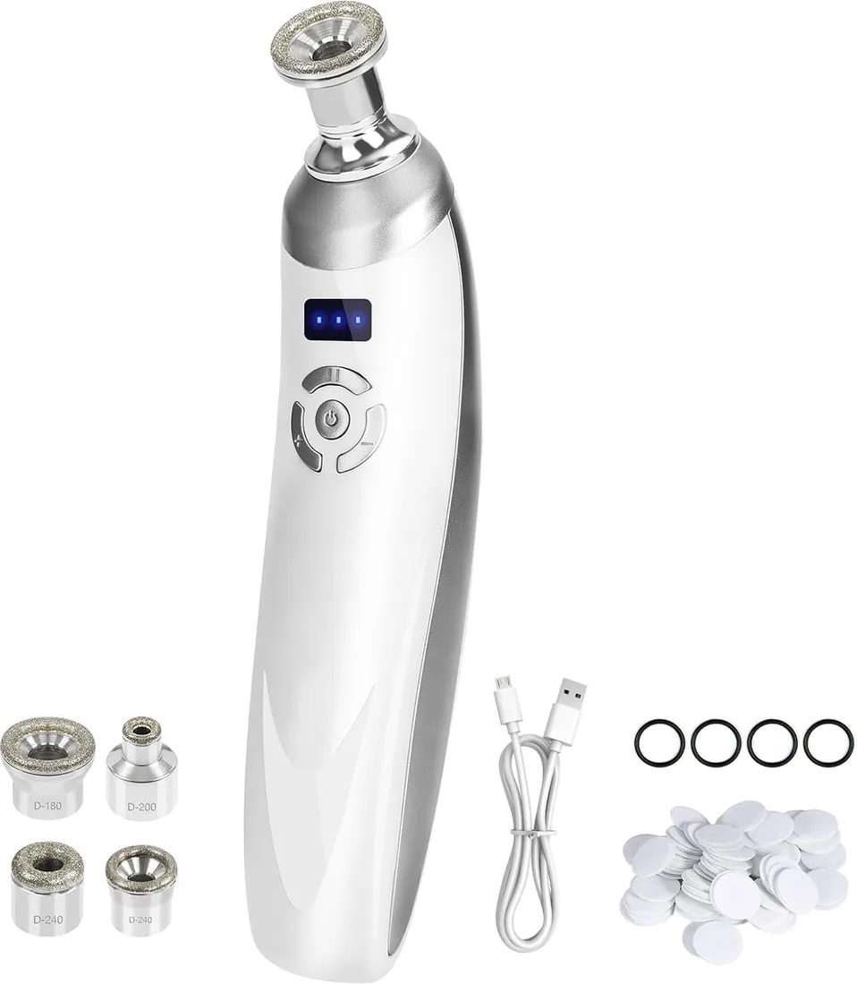 Dispositivo Profesional de Microdermoabrasión con Diamante, Dispositivo Portátil de Cristal de Dermoabrasión para el Cuidado Facial, Kit para Eliminar Puntos Negros