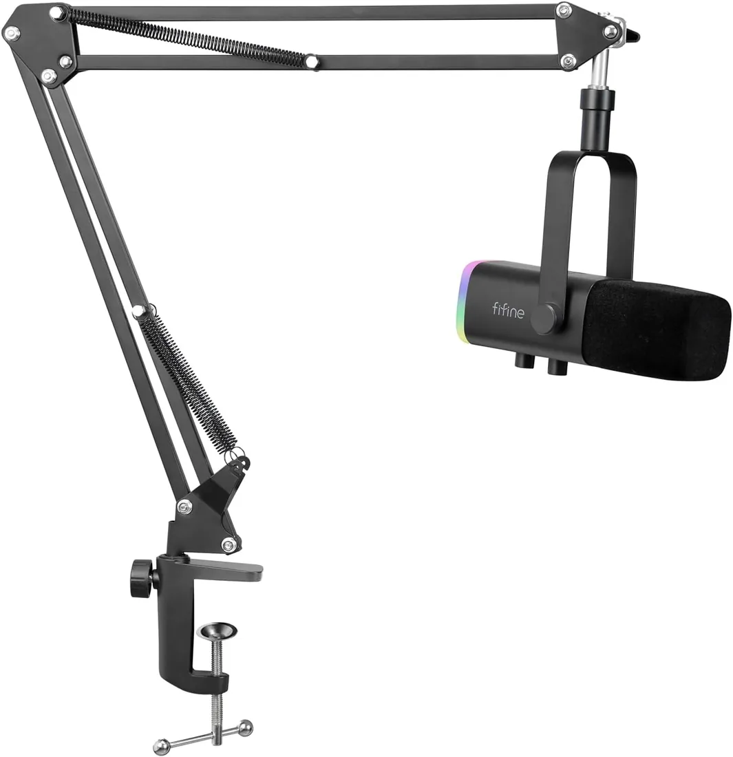 FIFINE XLR Streaming Micrófono Dinámico de Podcast, RGB Gaming Micrófono USB con Soporte Microfono per Ordenador PS4 PS5, para Podcast Estudio Podcasting Grabación foto 3