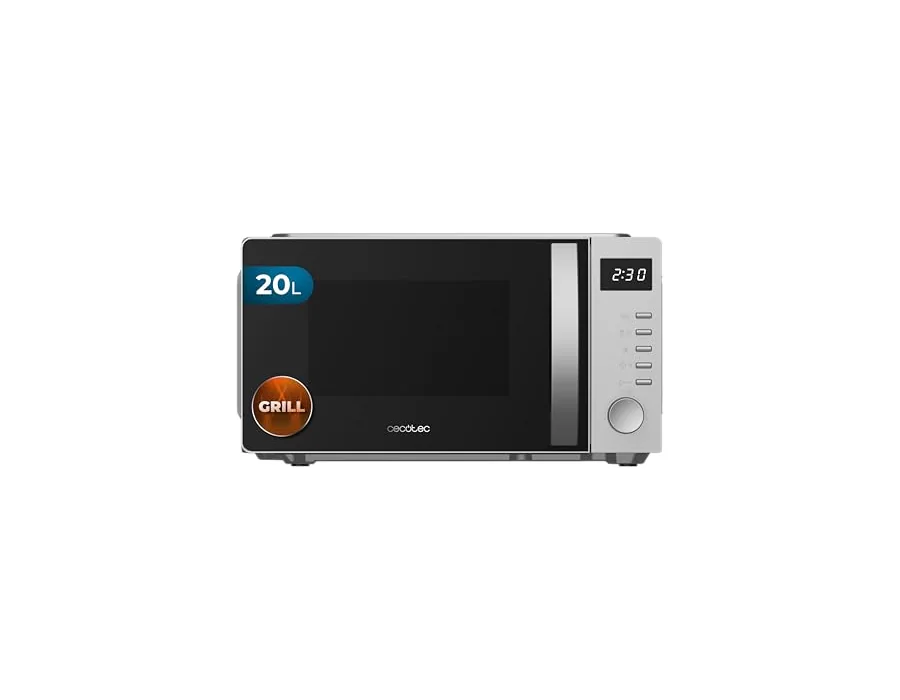 Cecotec Microondas con Grill Proclean 5105 Silver. 700W, 20L, Tecnología 3DWave, Grill, 5 Niveles Potencia, Temporizador 30 Min, Descongelación, Pantalla con Reloj, Gratinados Perf foto 2