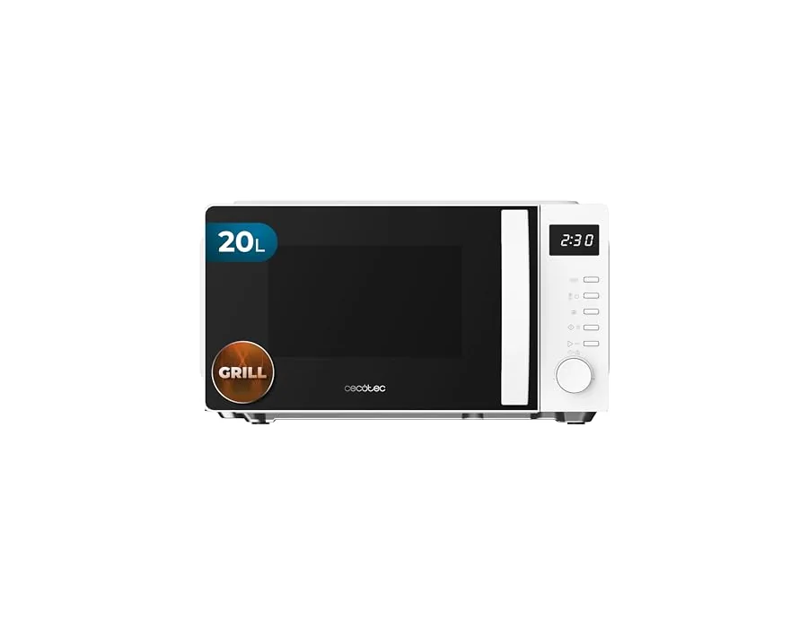 Cecotec Microondas con Grill Proclean 5105 White. 700W, 20L, Tecnología 3DWave, Grill, 5 Niveles Potencia, Temporizador 30 Min, Descongelación, Pantalla con Reloj, Gratinados Perfe foto 2