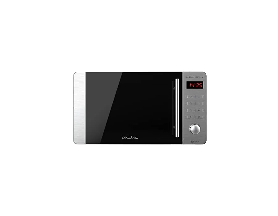 Cecotec ProClean 5010 Stainless Steel Microwave with Grill, 20 L Capacity, Ready2Clean Coating, 700 W Power, 800 W Grill, 5 Operating Levels, 8 Programs, 60 Minute Timer, LED Displ foto 2