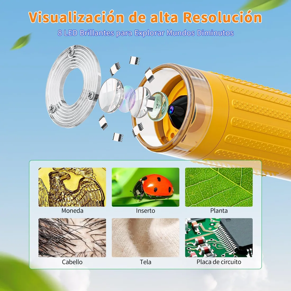 Microscopio Digital para niños, SKYBASIC, minicámara con Zoom de 1000x y Pantalla de 2 Pulgadas, cumpleaños para niños de 6, 7, 8, 9, 10, 11 y 12 años. foto 3