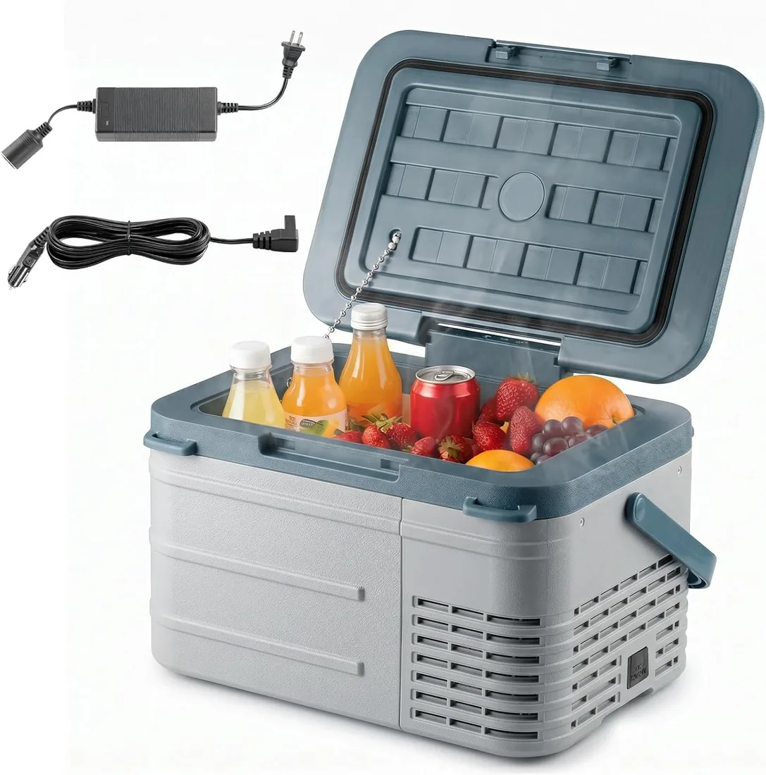 Nevera Portátil Eléctrica 12V, Mini Frigorífico Compresor 10L | Mini Frigorífico Coche Rango -4℉~68℉, Alimentación CC 12/24V CA 220-240V, Ideal para Camping, Autocaravana, Camión y Barco