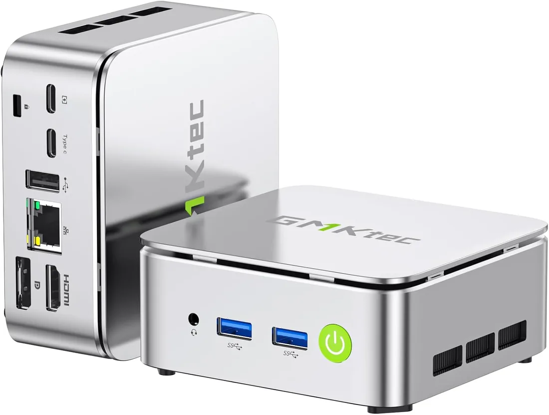 GMKtec Mini PC Ryzen 5 3500U (Supera al 4300U/N150/N95), 16 GB RAM 512 GB SSD M.2, Mini Computadora de Escritorio con LAN 2,5G, Triple Pantalla 4K (HDMI/DP/Type C), Micro PC para Oficina y Gaming