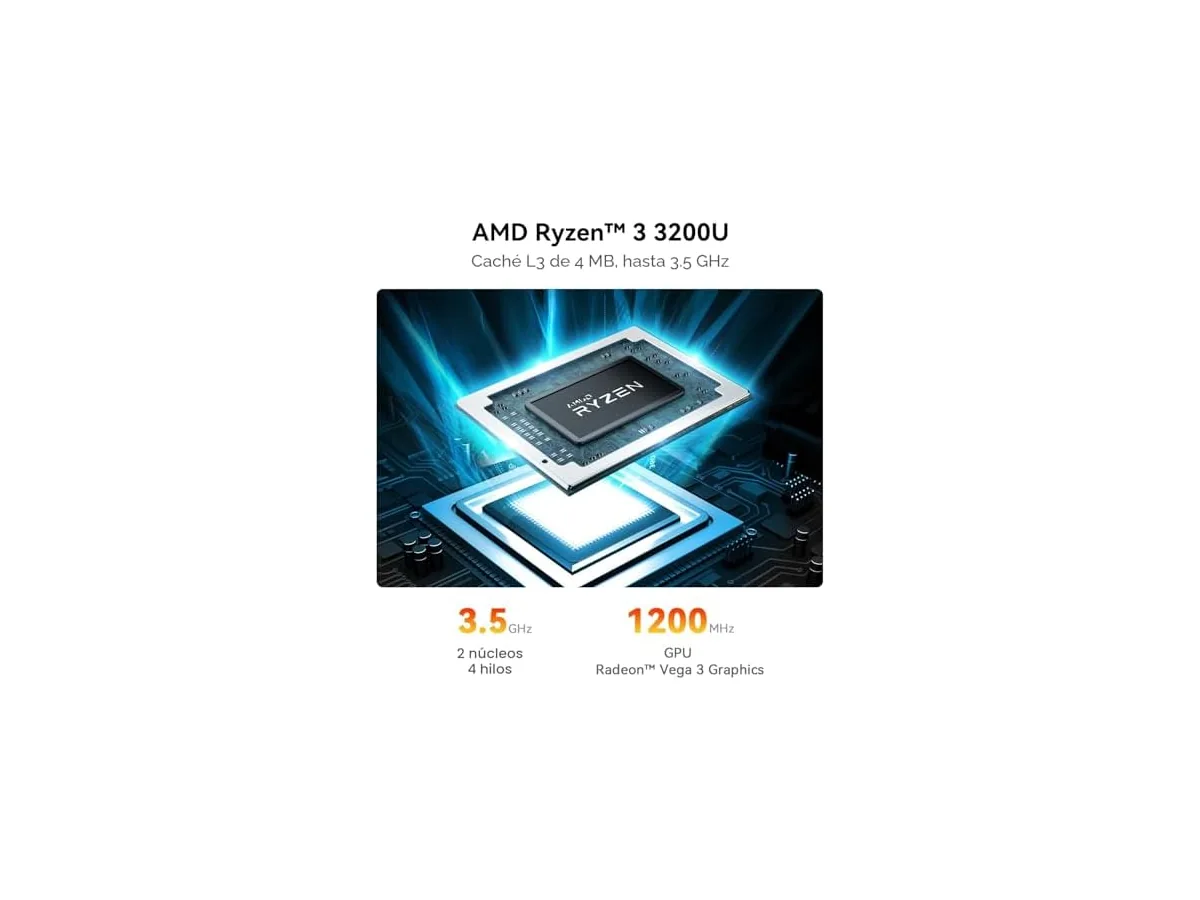 Beelink SER3 Mini PC, AMD Ryzen 3 3200U hasta 3,5 GHz, 8 GB de DDR4, SSD de 480 GB, Windows 11 Pro,… foto 3