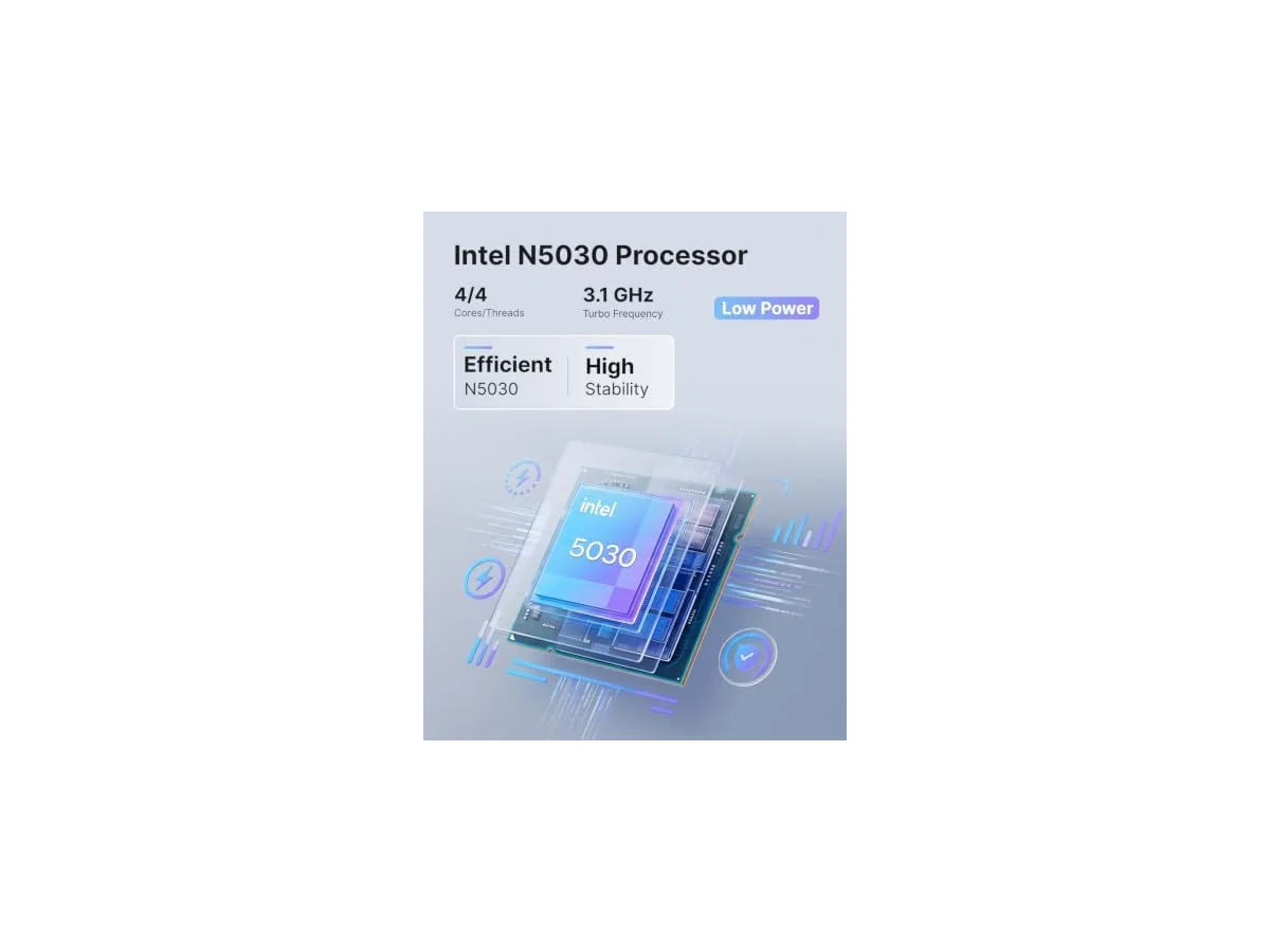 NiPoGi AK1PLUS Mini PC,Ιntel N5030,WIN-11 Pro,12GB RAM,256GB SSD foto 3