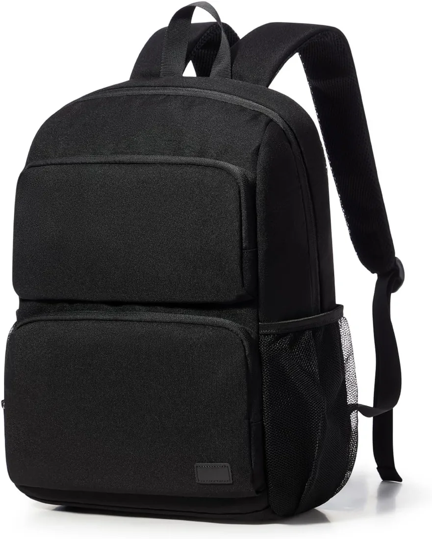 Mochila Niña Escolar Colegio Adolescente, Mochila Viaje Trabajar Impermeable Mujer Hombre Ordenador Portatil 15.6 Pulgadas para Instituto, Universidad, Negra