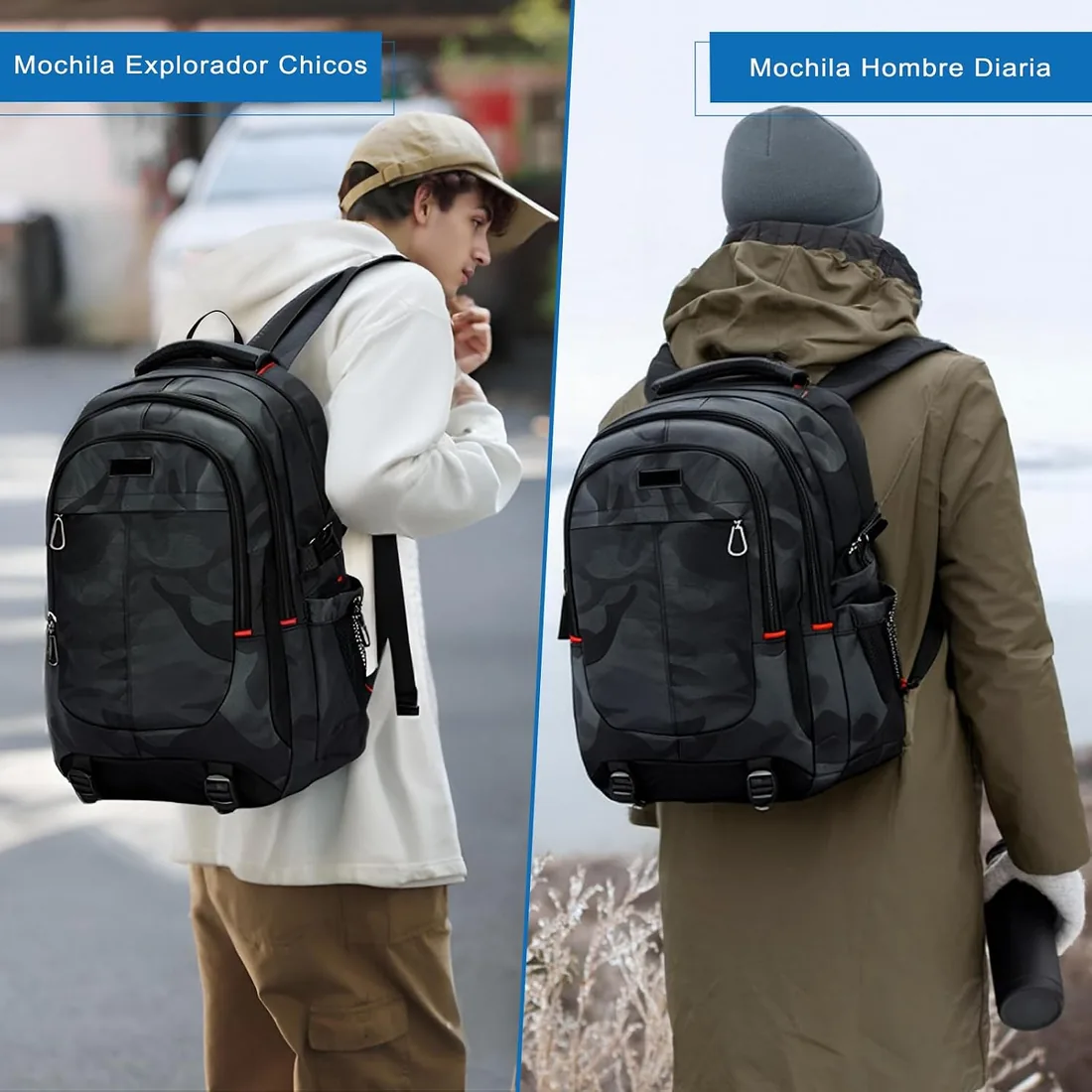 Mochilas Escolares Adolescentes Niño Bolso Mochila Escolar Niños y Niñas 10 12-25 Años Hombre Portatil 16 Pulgadas Ordenador Grande Bolsas Tipo Casual para Juveniles Viaje Instituto Colegio foto 2