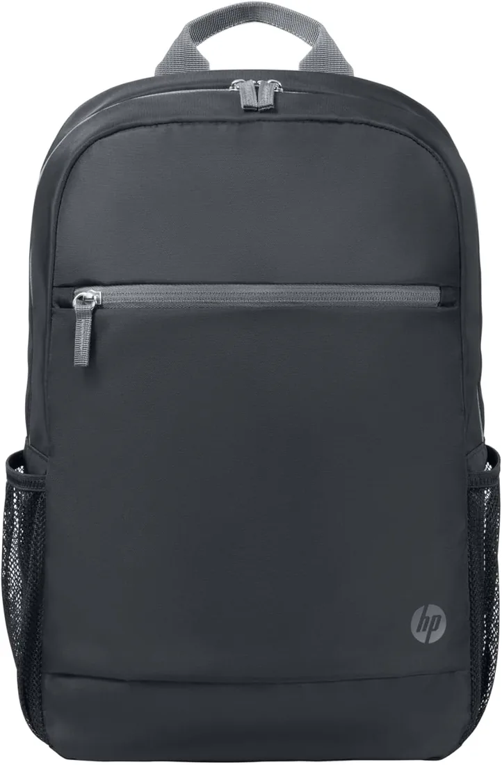 HP Mochila para Ordenador Portátil de 15,6" (Compartimiento, Correas y Respaldo Acolchados, Resistente al Agua, Cremallera Superior) Color Negro y Gris