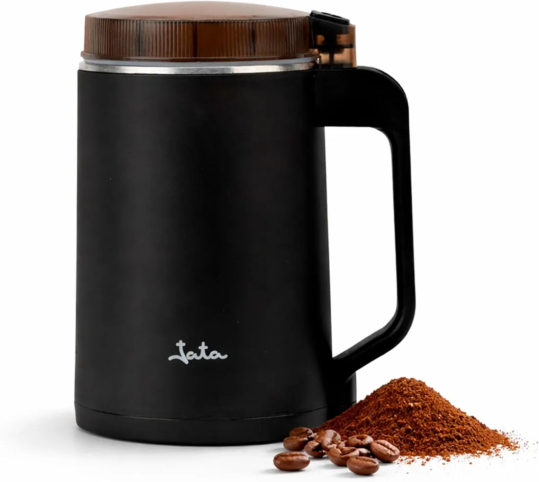 JATA JEML1820 - Molinillo Eléctrico 300 W para Café y Especias, Capacidad 150 g, Cuchillas de Acero Inoxidable, Molienda Rápida y Uniforme, Tapa Seguridad, Recipiente Acero foto 2