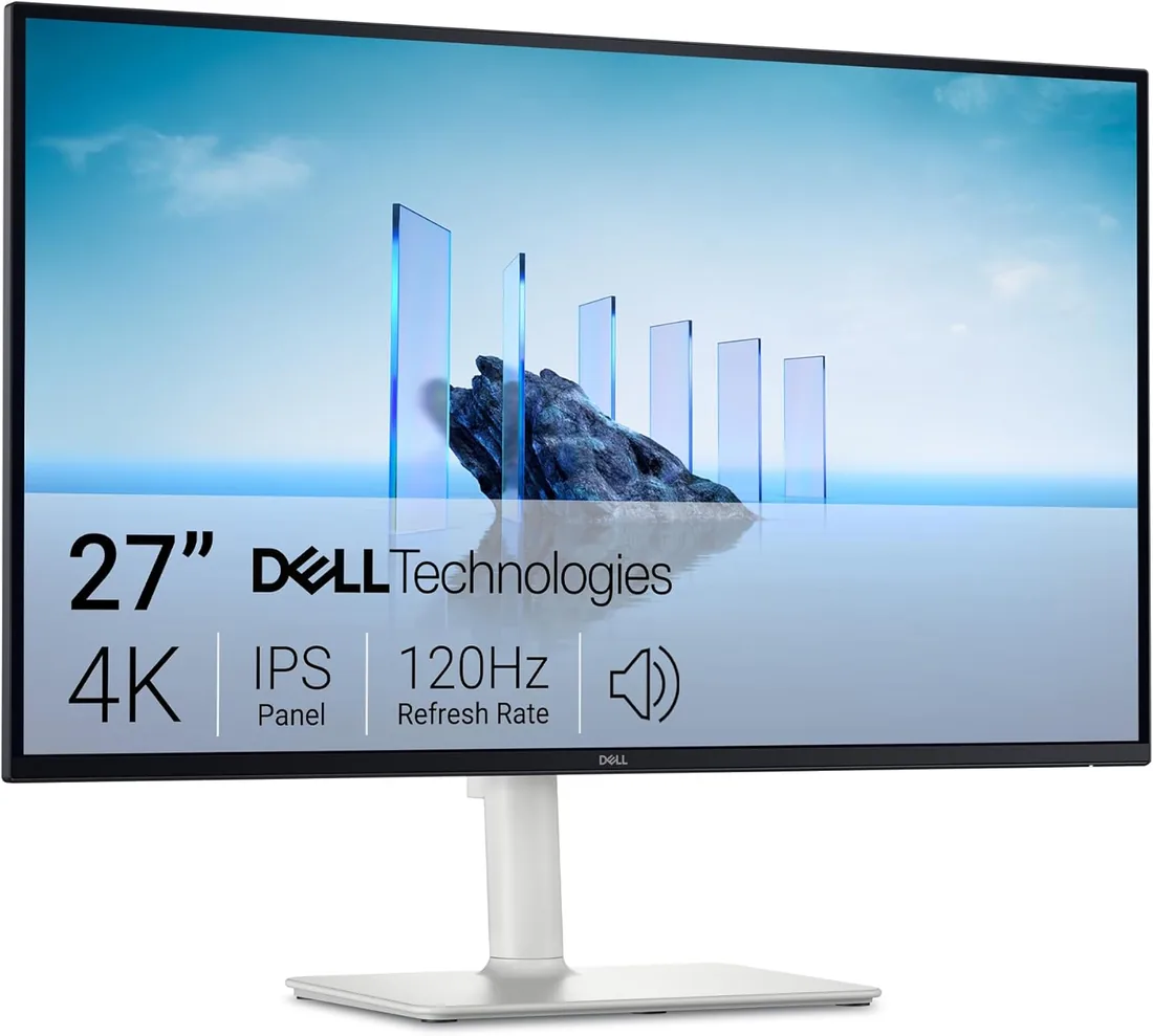 DELL 27 Plus Monitor - S2725QS, 4K UHD (3840x2160), 120Hz, IPS, 4ms, AMD FreeSync Premium, 99% sRGB, Ajuste de Altura, Altavoces Integrados, DisplayPort, 2 HDMI, 3 Años de Garantía
