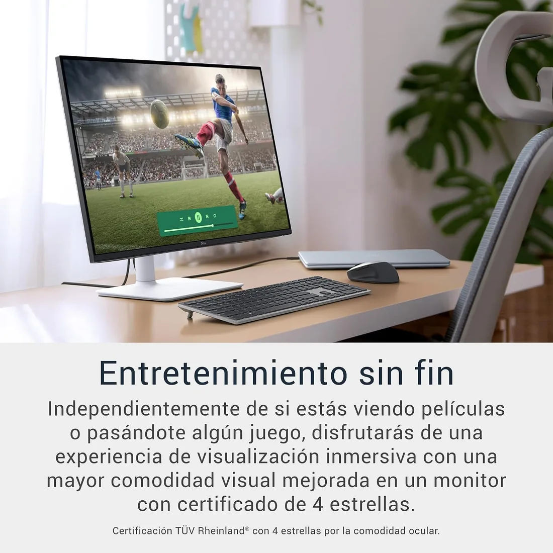 DELL 27 Plus Monitor - S2725QS, 4K UHD (3840x2160), 120Hz, IPS, 4ms, AMD FreeSync Premium, 99% sRGB, Ajuste de Altura, Altavoces Integrados, DisplayPort, 2 HDMI, 3 Años de Garantía foto 2