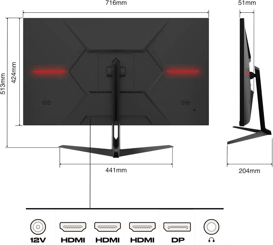 JapanNext Monitor 31.5" IPS 4K UHD (3840x2160) foto 2