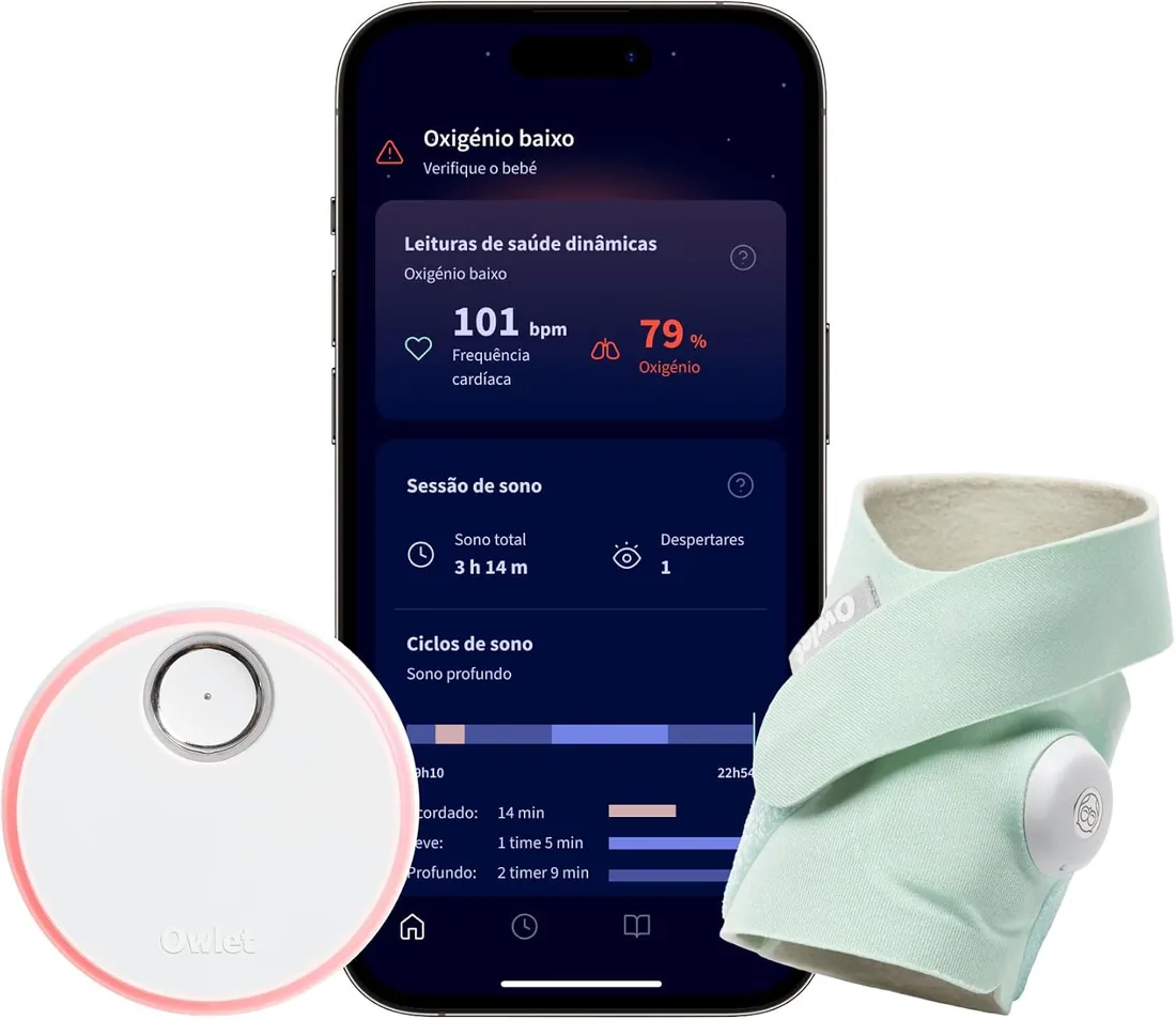 Owlet® Dream Sock Mint - Vigilabebés Inteligente Seguimiento de lecturas de Salud en Vivo