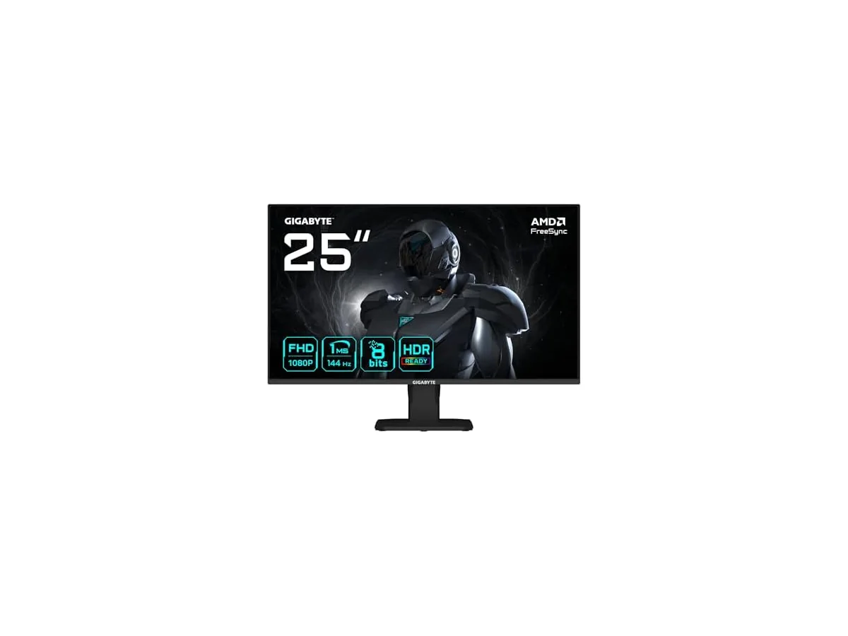 GIGABYTE GS25F14 Monitor Gaming FHD de 25” - 1920 x 1080, 144Hz, 1ms, 300 CD/m², Display HDR 10, HDMI…