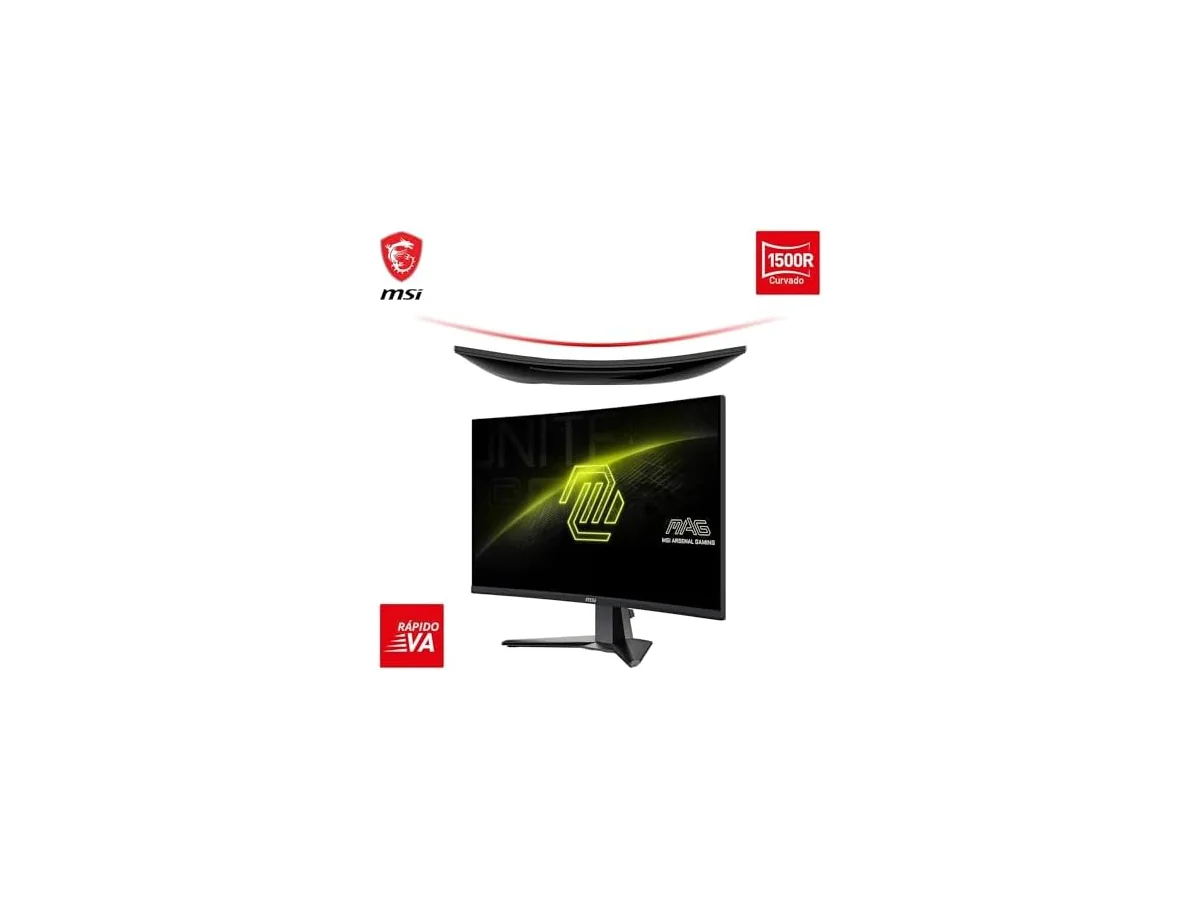 MSI mag 27C6F Monitor Curvo Gaming FHD de 27", 1500R 1920 x 1080 Panel VA rápido, 180 Hz / 0,5 ms (GtG,… foto 2
