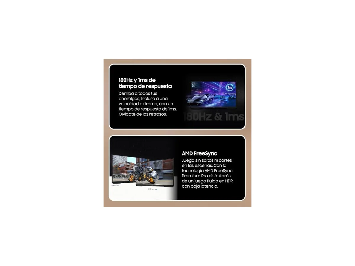 Samsung LS24DG300EUXEN - Monitor Gaming Odyssey G3 de 24" Full HD (1920 x 1080, 16:9, 180Hz, 1ms, Panel… foto 2