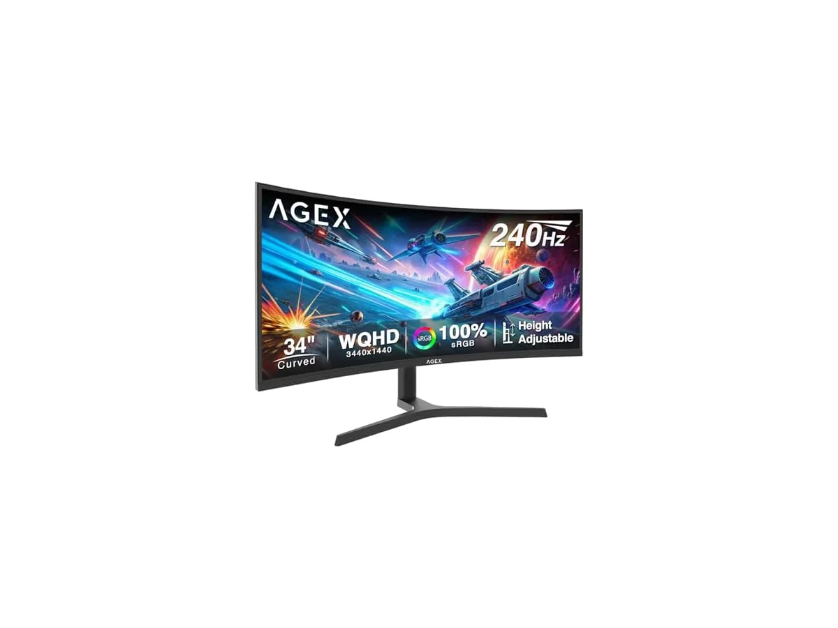 Z-Edge AGEX Monitor Gaming Curvo 34'' UWQHD 240Hz 21:9 1ms VA Pip