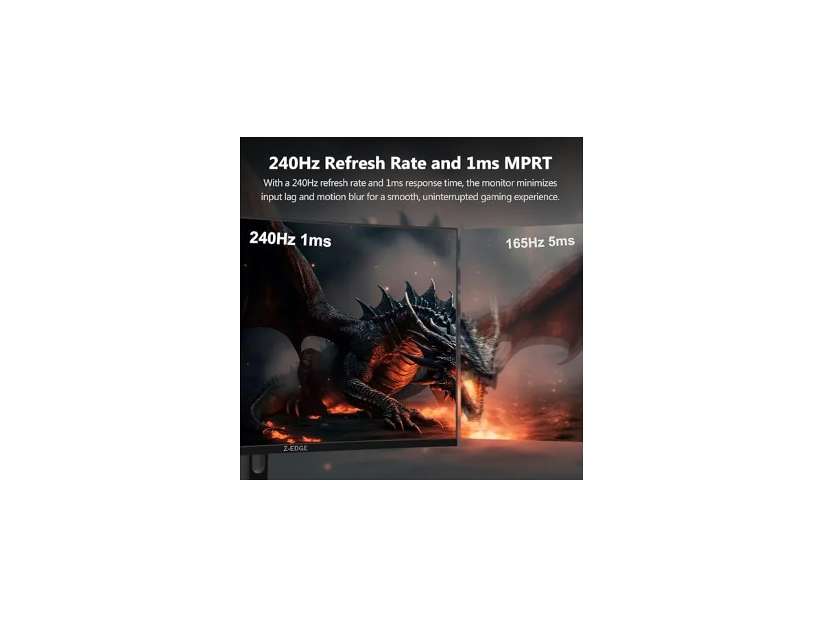 Z-Edge Monitor Gaming Curvo 32 Pulgadas 240Hz FHD 1500R 1ms VA FreeSync foto 2