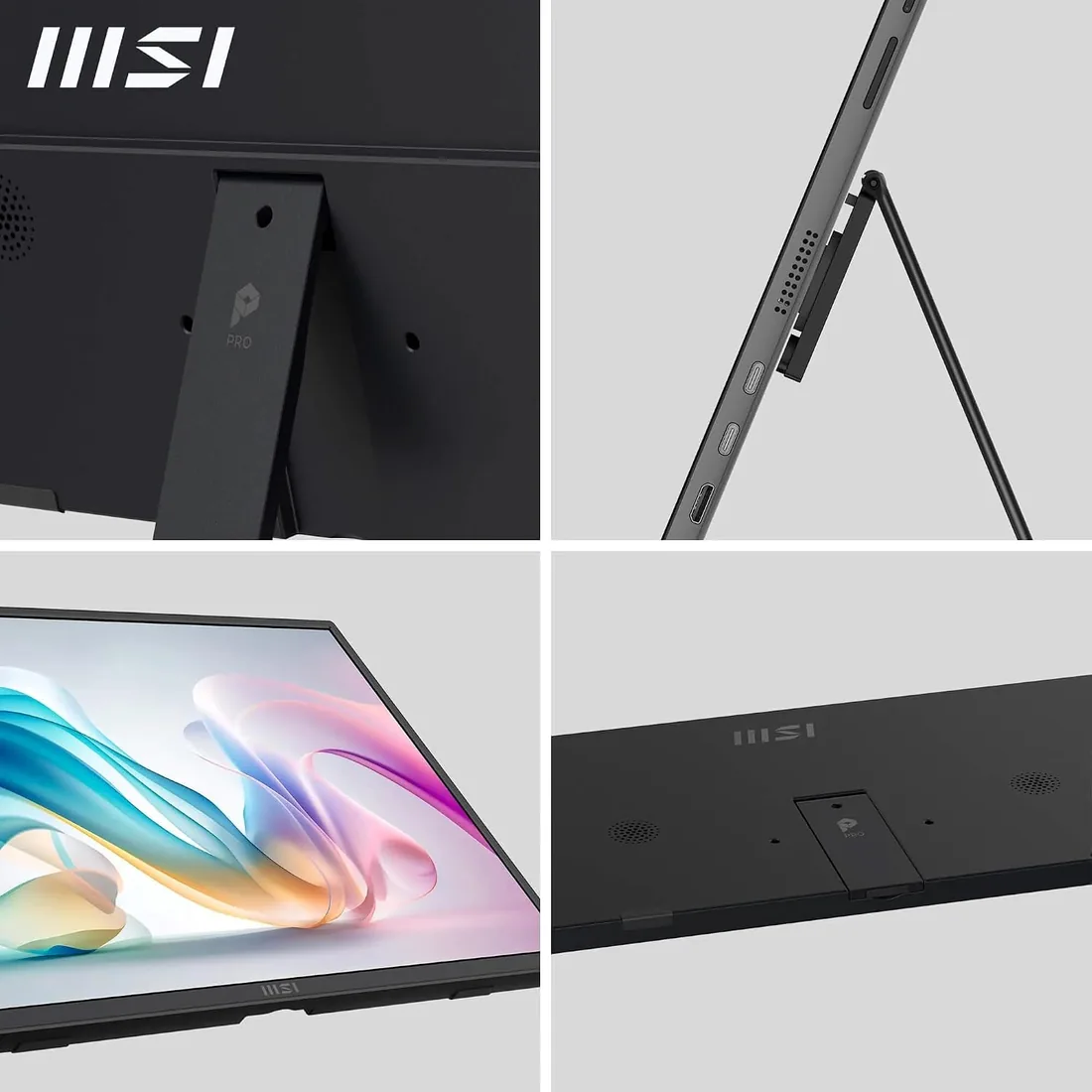 MSI Pro MP165A E6 Monitor portátil de 15,6" FHD, 1920 x 1080 IPS, 60 Hz, 4 ms, protección Ocular, Altavoz/micrófono Integrado, HDMI 2.0b, USB C (15 WPD), Montaje Vesa, Negro foto 3