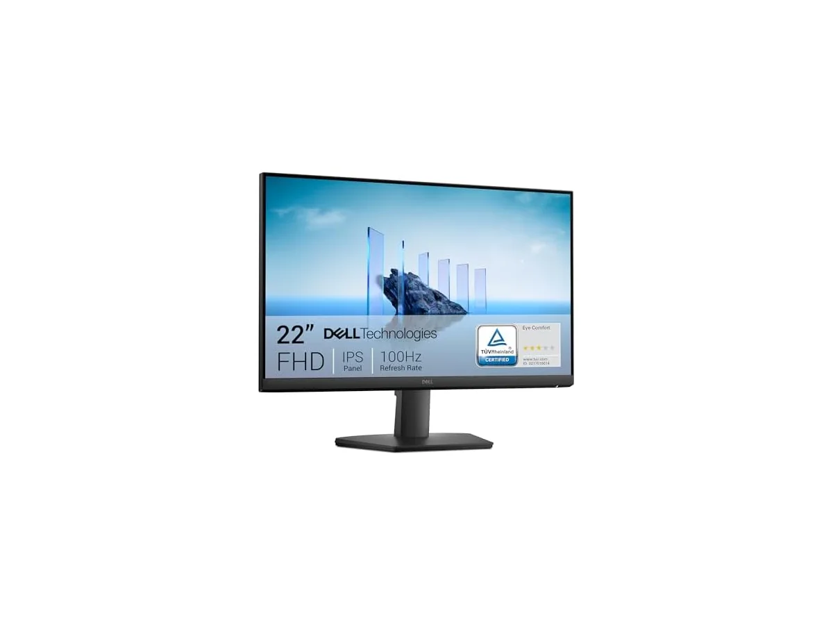 DELL 22 Monitor - SE2225HM, Full HD (1920x1080), 100Hz, VA, 5ms, VESA (100x100mm), HDMI, VGA, 3 Años de…