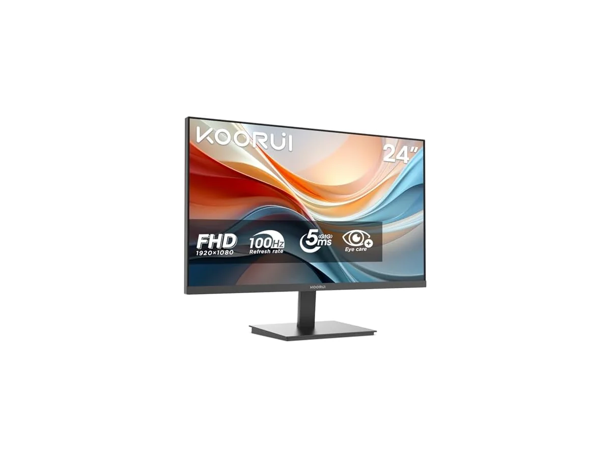 KOORUI Monitor Oficina 24 Pulgadas VA FHD 100Hz Eye Care Pantalla E2412F
