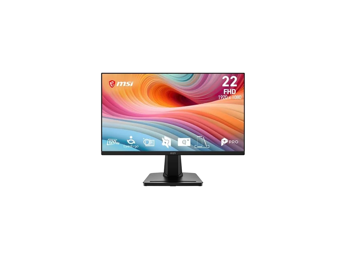 MSI Pro MP225A E12VL Monitor de 22" FHD, 1920 x 1080 VA, 144 Hz, 1 ms, Adaptive-Sync, Eye Care, HDMI…