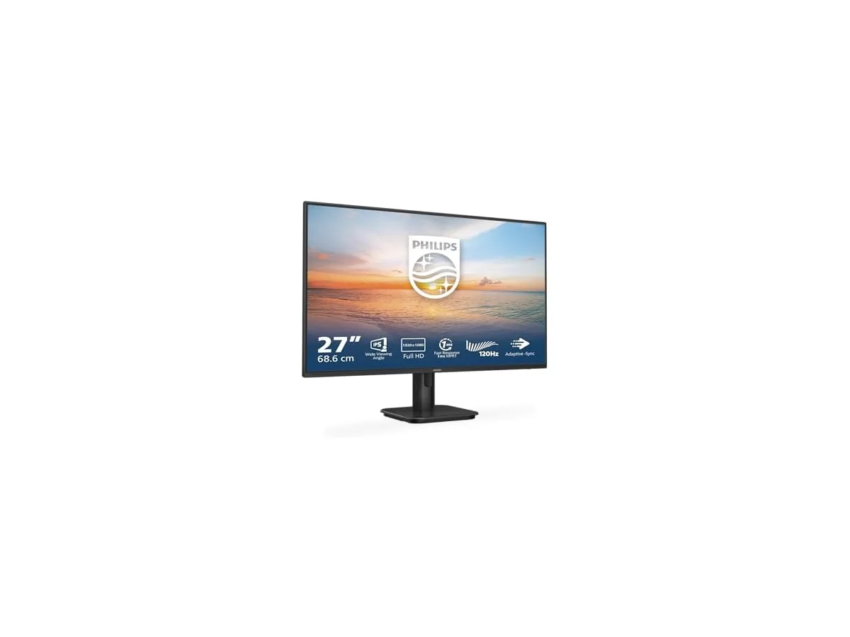 PHILIPS 27E1N1100A Monitor 27 Pulgadas 120Hz Panel IPS, 4ms GtG, Altavoces, (1920x1080 HDMI 1x 1.4) Negro