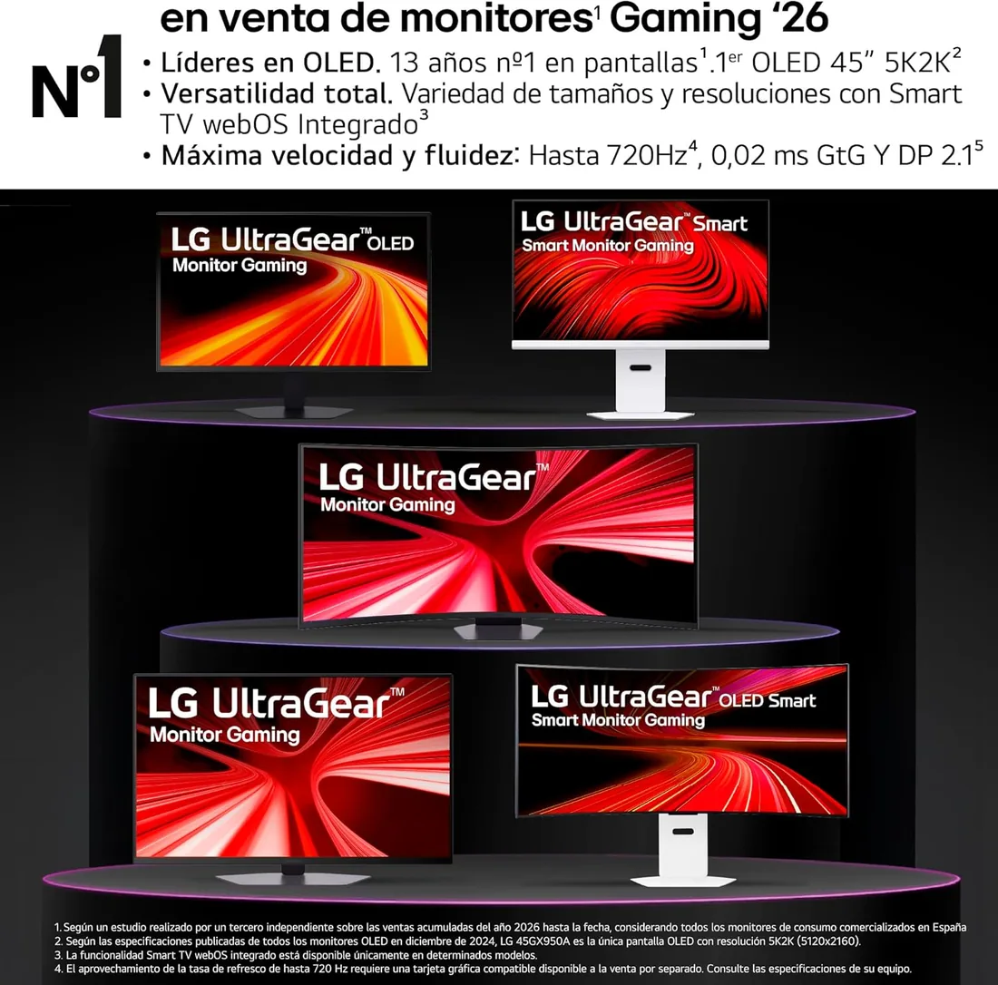 LG Monitor UltraWide 34U601B-B - 34'', 21:9, VA, Negro | WQHD (3440 x 1440), 120 Hz, curvo, FreeSync Premium, Inclinación (eje horizontal), Panel VA, 5 ms, Curvo 1800R, HDR10 foto 2
