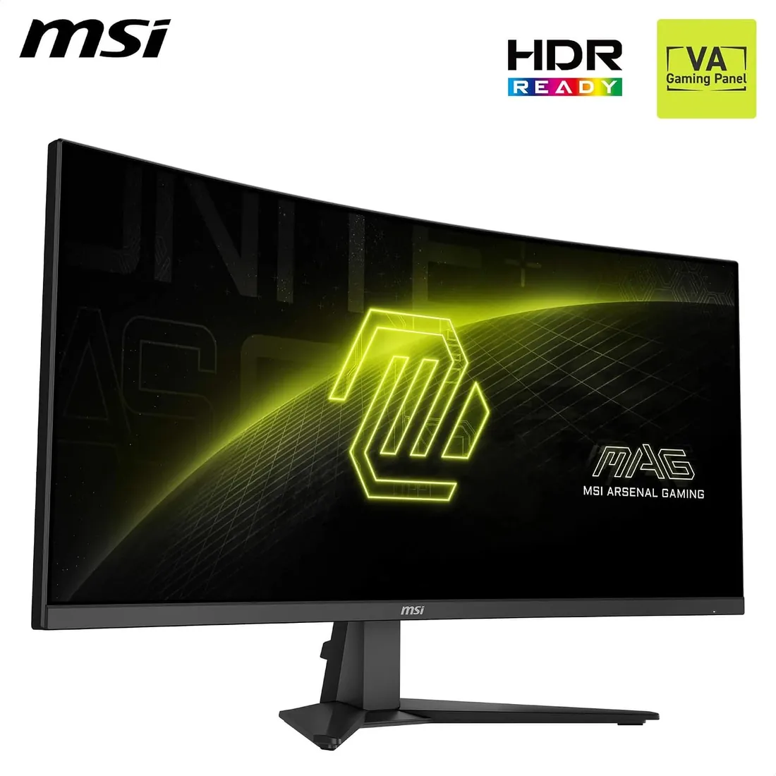 MSI mag 346CQ - Monitor 34" UWQHD, 3440 x 1440, 1500R, Gaming Monitor, VA, 180Hz,1ms, HDR Ready, Eye Care, HDMI 2.0b, DP 1.4a, Sin Marcos, Inclinación Ajustable, Soporte Vesa, Negro foto 2