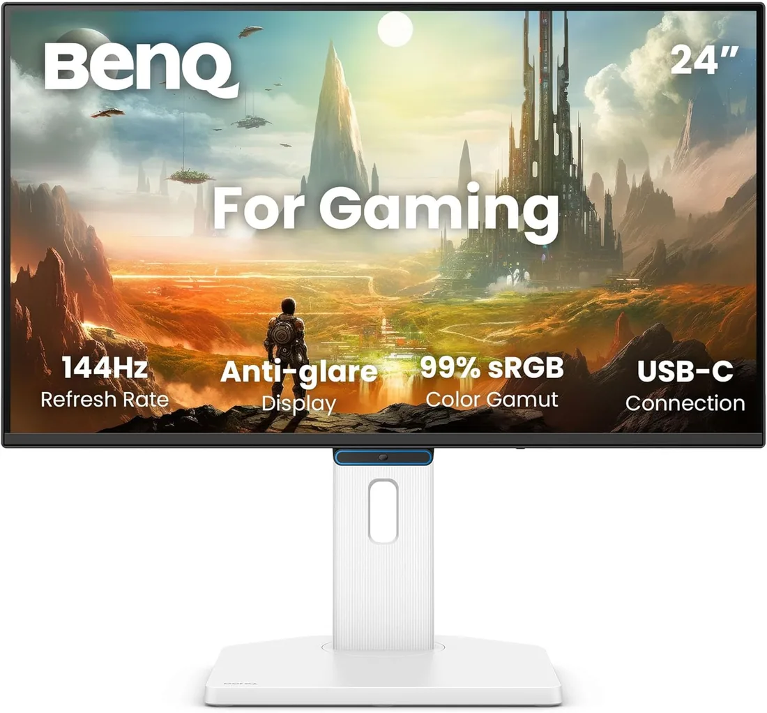 BenQ Monitor GW2490TE 23,8” 1080p FHD 144Hz IPS Eye-Care para Oficina en casa, USB-C, 1920x1080, Optimizador Visual, sin parpadeos, Baja luz Azul, Bisel Ultrafino, Certificado TÜV, Eye-CareU