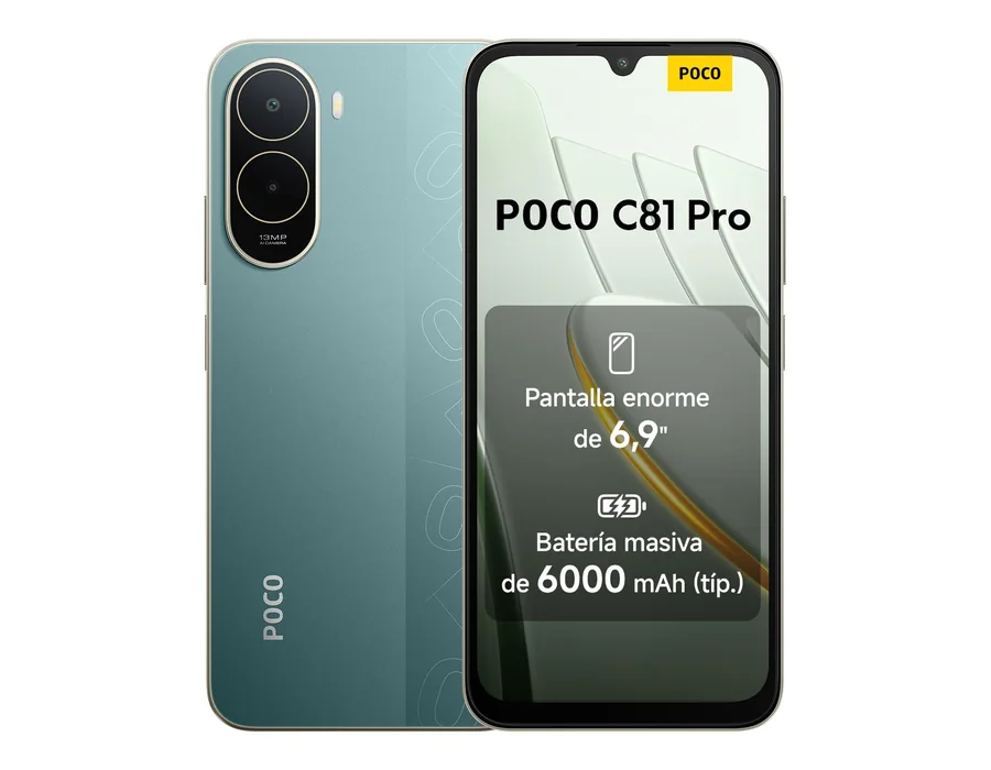 XIAOMI POCO C81 Pro Smartphone 4+128 GB Verde Batería de 6000 mAh