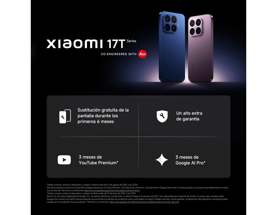 XIAOMI 17T Pro Smartphone de 12+512GB Negro Teleobjetivo Leica 5X foto 3