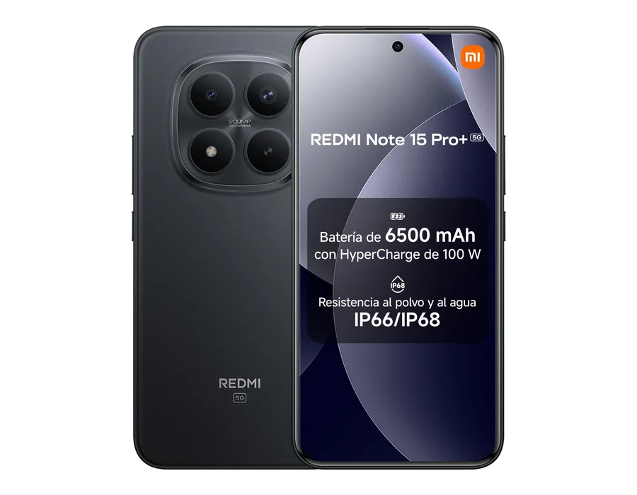 XIAOMI REDMI Note 15 Pro+ 5G Smartphone 12+512GB Negro Cámara 200MP