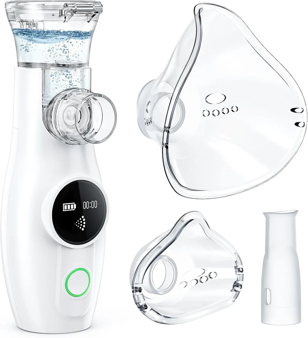 Aerosoles nebulizador para Adultos y Niños | Recargable Nebulizador Portátil Inhalador, Aerosoles Inhalador para uso Doméstico y de Viaje